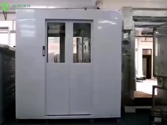 Diseño de sala limpia con ducha de aire