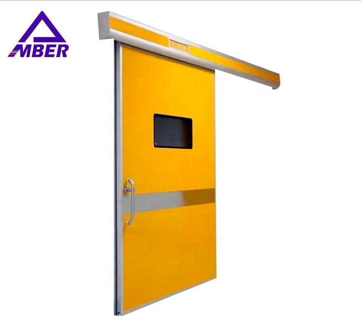 la puerta de oscilación del hospital de 1500*2130m m galvanizó las puertas deslizantes eléctricas de acero del sitio limpio