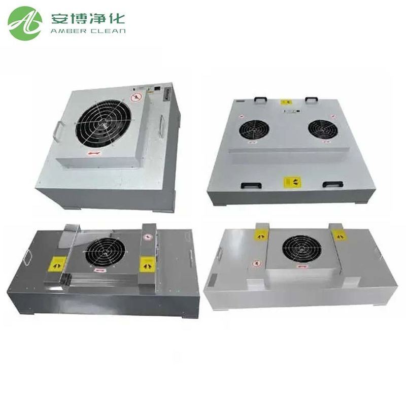Unidades de filtro de ventilador de cuarto limpio de material de acero con capa de filtración HEPA